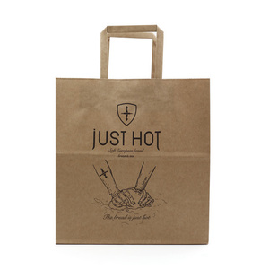 Whole Twist Handle Stand up <b>Hand</b> <b>Made</b> Handle Sewn Kraft <b>Paper</b> Bag - Product Image 6