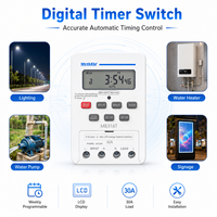 MythEle MB316T AC220V 30A Saklar Waktu Digital Terprogram Mingguan LCD Kontrol Otomatis Manual untuk Penerangan Pompa Pemanas Air