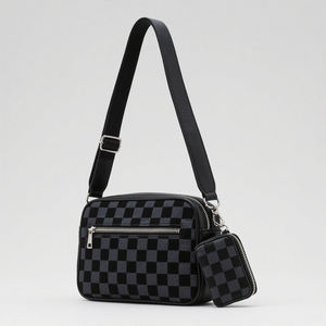 高端设计师品牌男士斜挎包斜挎包优质复古零钱包拉链封口皮革 - Product Image 2