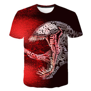 T-shirt pour homme <span class=keywords><strong>Venom</strong></span> Marvel <span class=keywords><strong>Carnage</strong></span> Gothique Anime, durable, grande taille, imprimé en 3D, noir et blanc, rayé, manches courtes - Product Image 3