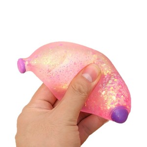 CHENXI <b>Glitter</b> Molasses Candy Banana Squeeze Fidget Stress-relief <b>Ball</b> Office Fun Slow Rebound Toy for 14 Years & up - Product Image 1