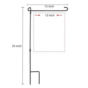 Mât de drapeau de jardin coupe-vent en acier inoxydable avec revêtement en poudre YF-HY-01 pour jeunes - Drapeaux personnalisables - Product Image 1