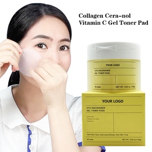 Cotton Toner Pad LHA Daily Exfoliating collagen Vitamin C Absorbent Dry Sensitive Acne-Prone Skin-Whitening Pore Refining - Product Image 1