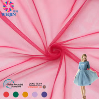 Tissu en maille power tricoté chaîne, 100% Nylon/Polyester, 40 g/m², super doux, léger et respirant, pour robes, avec broderie et teinture, en gros