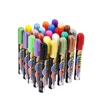 Ensemble de stylos fluorescents effaçables pour fenêtre au néon, effaçables à sec, à la craie liquide blanche, marqueurs rechargeables