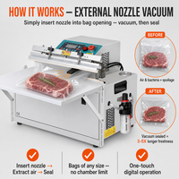 Machine de mise sous vide externe automatique Xicang XC-500 avec buse à vide haute performance émaillée pour le conditionnement en vrac de céréales, thé et autres produits