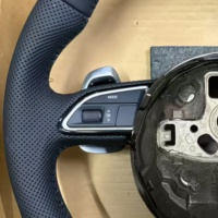 Setir Mobil Kulit Hitam Datar Tersedia untuk Audi TT RS A7 C7 2016 S3 S4 A3 A6 B9.5 8Y RS7 Q5 A5 Q7 8P C6 S5.