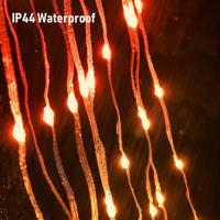 Bestseller 172LED Stern-Lichterkette RGB Wasserfall Weihnachtsbaum-Dekorationen mit Weißen Grünen Roten Farben für Außenbereich App-Steuerung