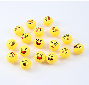 Bola de sonrisa de expresión linda de plástico dentro de la campana persiguiendo la bola de juguete interactiva para gatos - Product Image 1