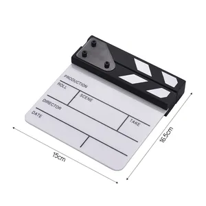 Andoer Clapper Board Compact Size Acrylique Clapboard Dry Erase TV Film Director Cut Action Scene Clapper Board Slate - Product Image 5
