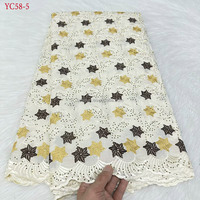 YC58 dubai lafaya brodé dubai broderie originale dentelle de voile suisse pour mariage sénégal