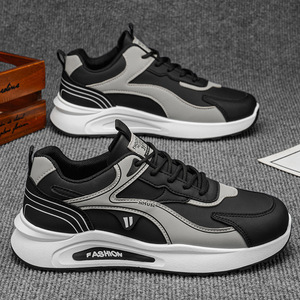 Chaussures de course décontractées pour hommes, respirantes, tendance, polyvalentes, à semelle épaisse, antidérapantes, nouvelle collection printemps - Product Image 3