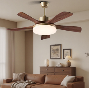 <span class=keywords><strong>Ventilador</strong></span> <span class=keywords><strong>de</strong></span> <span class=keywords><strong>Techo</strong></span> Retro con Luz en Madera <span class=keywords><strong>de</strong></span> Nogal Antiguo y Madera Maciza, Iluminación <span class=keywords><strong>de</strong></span> Espectro Completo para Comedor/Dormitorio/Estudio - Product Image 3