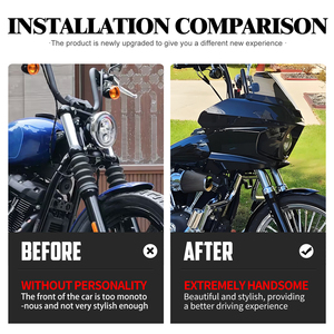 Carenatura Faro Anteriore Parabrezza Copertura Faro per <span class=keywords><strong>Harley</strong></span> Dyna 2006-2017 Low Rider FXDF FLD FXDB FXDL - Product Image 6