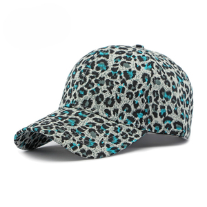 Casquette <span class=keywords><strong>de</strong></span> baseball tendance <span class=keywords><strong>pour</strong></span> femme, printemps-été, personnalisée, style camo, avec empiècements en tissu imprimé léopard, visière plate - Product Image 4