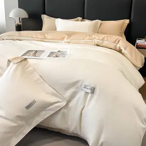 صبغ تفاعلي-عد طويل التيلة قطن-غطاء وسادة لحاف 3 حجم كينج 4 ملاءات سرير قطنية طقم مفارش سرير