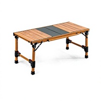 Nouvelle table modulaire IGT haut de gamme 2024 en alliage d'aluminium, pliable et détachable, design « Egg Roll », pour camping, barbecues et pique-niques