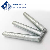 JR Brand ASTM A193 A194 Stainless Steel/Carbon Steel 4.8/8.8/10.9/12.9 Grade Metric Studs 3/8" 5/8" Threaded Rod Yellow Zinc