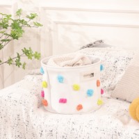 Panier à linge en corde 2024, paniers de rangement pour jouets, paniers à linge avec poignées, pliables, tissés en tissu 100% coton, grands bacs à linge durables