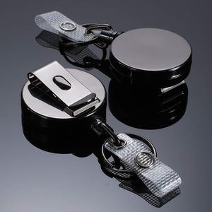 Venda quente 4CM Rodada Liga de Zinco KeyChain Retrátil Nome ID <span class=keywords><strong>Badge</strong></span> Holder Metal <span class=keywords><strong>Badge</strong></span> Reel com Belt Clipe LOGOTIPO Personalizado - Product Image 6