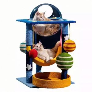 Árbol Rascador para Gatos de Terciopelo con Diseño de Dibujos Animados Modernos, Ecológico, para Halloween y Navidad, en Caja - Product Image 5