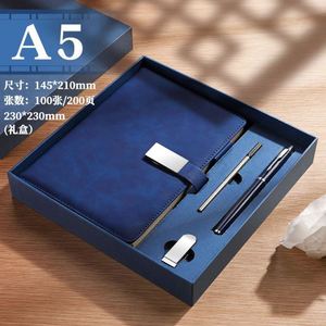 Promotional Business A5 Storage Notebook Plain Diary Giveaways Metal Pen Gift Set Customized Souvenir Corporate Gifts - Product Image 3