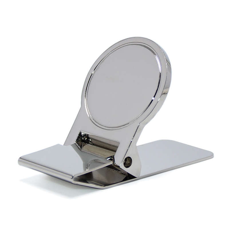 Eenvoudige Ronde Rvs Bank Card Dollar Cash Money Clip Holder Pocket Bill Zinklegering Blank Lente Metalen Geld Clip portemonnee