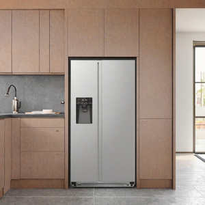 Réfrigérateur côte à côte en acier inoxydable avec dégivrage automatique et compresseur, porte française, pour usage domestique et hôtelier - Product Image 2