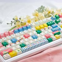 Customized Personalized Cute DIY PBT Dye-Sublimation Cherry Profile Keycaps Model DT010 Custom Languages Mechanical Keyboard