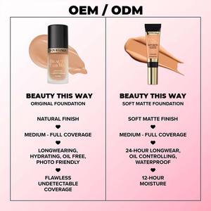 รองพื้นเนื้อแมทท์กันน้ำ ปกปิดริ้วรอย สูตรแร่ธาตุ รับผลิตแบบ OEM แบรนด์ส่วนตัว พร้อมขวดขายส่ง - Product Image 2
