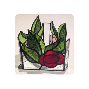 Thiết Kế Trừu Tượng Kính Màu Giữ Nến Treo Thủ Công Kính Màu Tác Phẩm Nghệ Thuật - Product Image 3