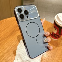 Objectif d'appareil photo grand angle à mise au point automatique pour iPhone 17 18 Pro, coque magnétique en verre pour iPhone 13 14 15 16