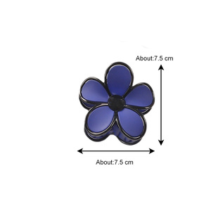 Pince à cheveux en plastique pour fille, accessoire de fleur moyenne para El Cabello, pince creuse douce de 7.5cm - Product Image 6