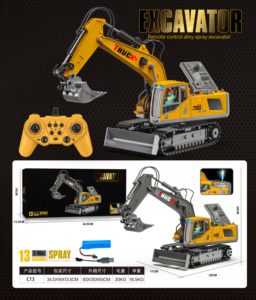 Điều khiển từ xa máy xúc đồ chơi 2.4GHz RC xây dựng phương tiện đi lại với kim loại xẻng Xe tải đồ chơi cho trẻ em - Product Image 4