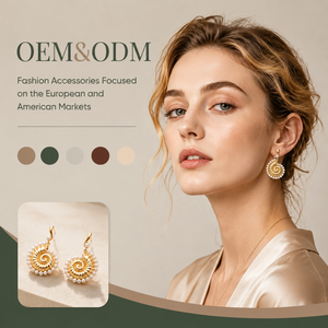 Pendientes Colgantes de Concha Espiral Personalizados al por Mayor, Chapados en Oro, con Perlas Redondas de Imitación, Estilo Vintage Oceánico, Joyería Hipoalergénica para Mujer - Product Image 1