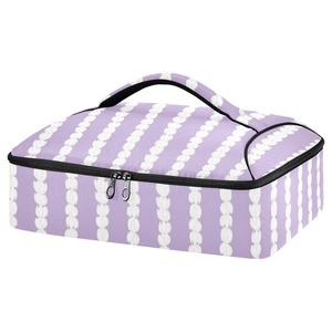 Collapsible Custom Logo Food Delivery Bag Hawaii <b>Lei</b> Portable Potlucks Picnic Leakproof Insulated Casserole Carrier with Handle - Product Image 2