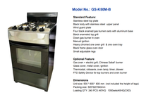 Cuisinière à gaz domestique sécurisée 50*60, 4 brûleurs, appareils de cuisine, cuisinière à gaz 4 brûleurs avec four Gazinian Fouu