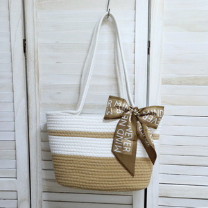 New Cotton Rope <b>Storage</b> <b>Basket</b> Wholesale Decorative Handheld Gift Small Flower Tote Bag Fashionable - Product Image 2