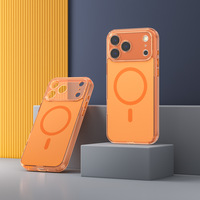 Coque de protection unie douce au toucher avec anneau magnétique et découpes précises anti-traces de doigts pour iPhone 18 17 16 Pro Max