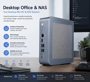 Mini PC Qotom Q51551ST, <span class=keywords><strong>Intel</strong></span> Core Ultra 5 125H, DDR5, con 6 Puertos LAN de 2.5G, Doble RJ45 de 10G, Doble SFP+ de 10G, Refrigeración por Ventilador, Computadora Industrial - Product Image 2