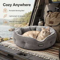 Lit pour animaux de compagnie en carton noir solide moderne et écologique, entièrement enveloppé pour plus de confort, lavable en machine, emballage en carton