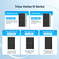 Panel Surya Top Con Bifacial 750w 730W 740W 710W Monocrystalline Panel Surya Trina
