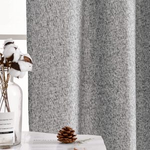 Rideaux en Faux lin pour salon, rideaux <span class=keywords><strong>de</strong></span> ferme en <span class=keywords><strong>toile</strong></span> <span class=keywords><strong>de</strong></span> <span class=keywords><strong>jute</strong></span>, pour chambre à coucher - Product Image 3