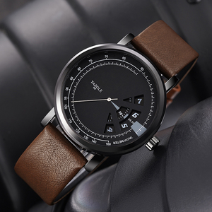 Reloj de Pulsera YAZOLE <span class=keywords><strong>D</strong></span> <span class=keywords><strong>518</strong></span> en Existencia, Relojes de Lujo para Hombre con Logotipo Personalizado, Reloj de Cuarzo con Correa de Cuero de Calidad, Venta al por Mayor de Fábrica - Product Image 3