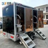 Mobile luxe extérieur portable WC personnalisé VIP toilettes remorque toilette camping WC et douche remorque camion