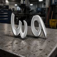 Autocollants 3D pour voiture, style lettres et chiffres, en plastique ABS résistant à la déchirure et à l'usure, fabrication directe d'usine, pour carrosserie de voiture