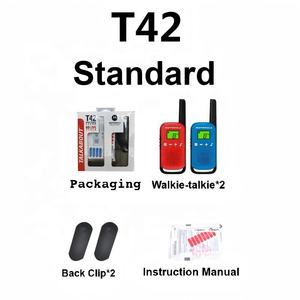 Talkie-walkie <span class=keywords><strong>Motorola</strong></span> <span class=keywords><strong>TLKR</strong></span>-T42 sans licence, écran LCD, 16 canaux et portée jusqu'à 4 km, utilise des piles AA (piles non incluses) - Product Image 6