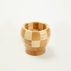 Tarro de especias de bambú Sunlight con tapa abatible hermética, utensilio de cocina de forma redonda - Product Image 1
