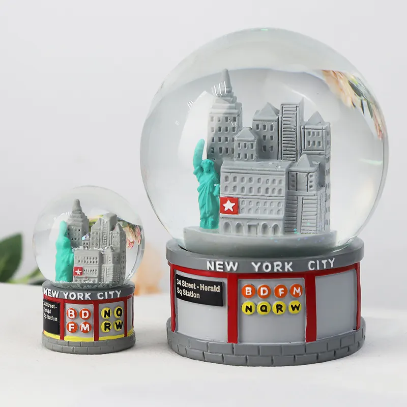 Redentco personalizzato Glam Water Globe Glass fai da te Snow Globe Ornament artigianato in resina per regali decorazioni per la casa