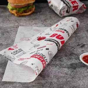 Custom Logo Printing Burger Packaging Double-Sided Fat-Resistant Sandwich <b>Paper</b> for Food Cake Bread for Deli Baking <b>Paper</b> - Product Image 4